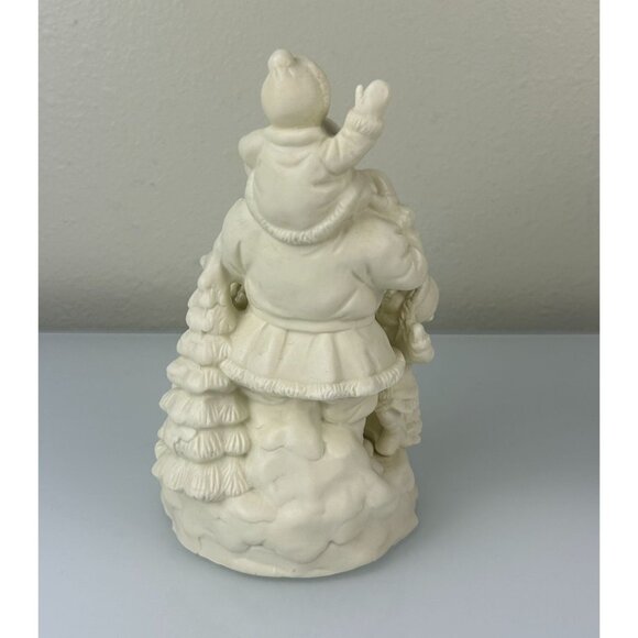 Vintage White Bisque Santa with Children Musical Figure Here Comes Santa Claus - Picture 6 of 12